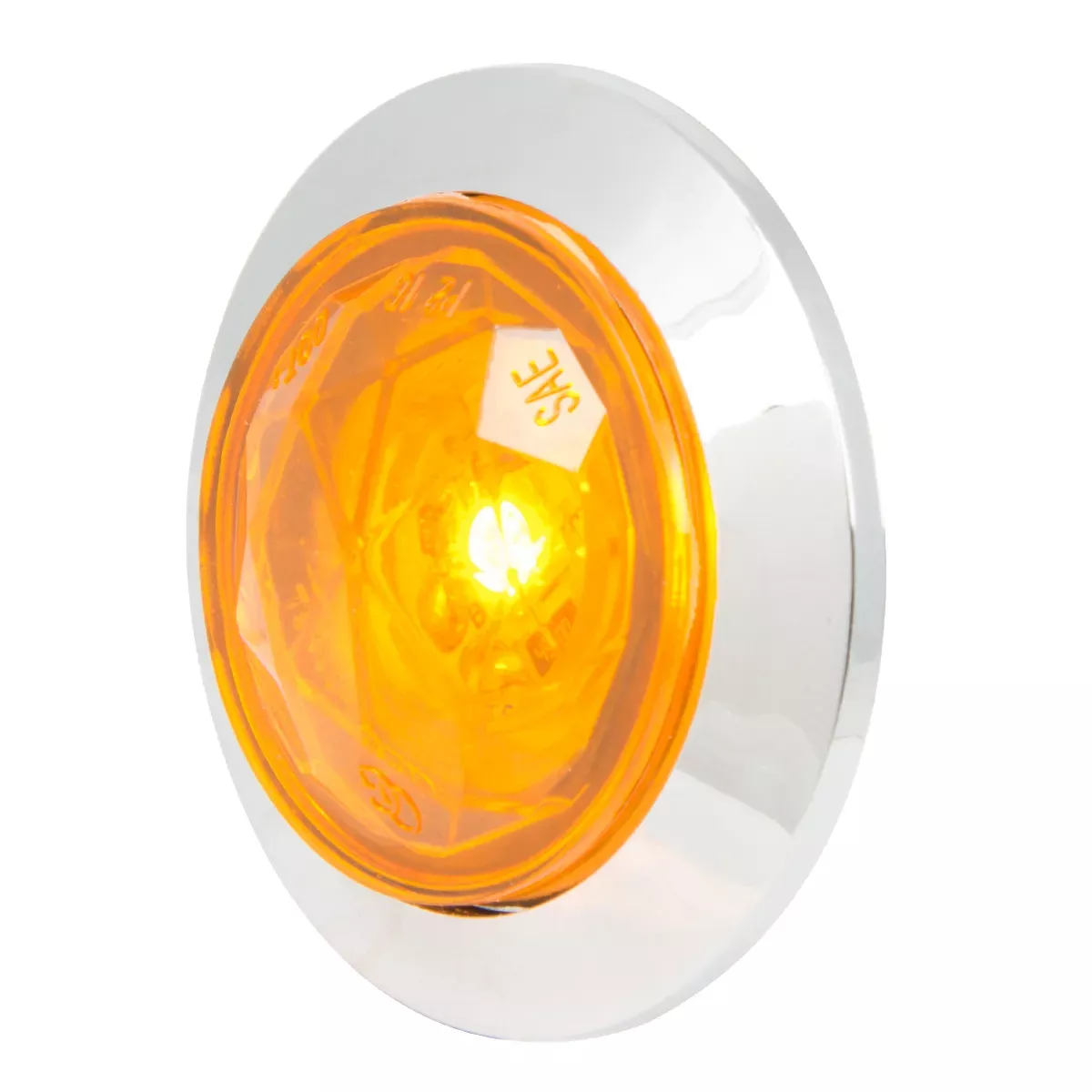 1 1/4″ Diameter Dual FunctionDiamond Lens LED Light With Chrome Plastic Bezel