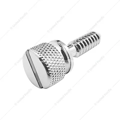 1/4"-20 Peterbilt Dash Screw - Knurled Screw Head with Plain Slotted Top