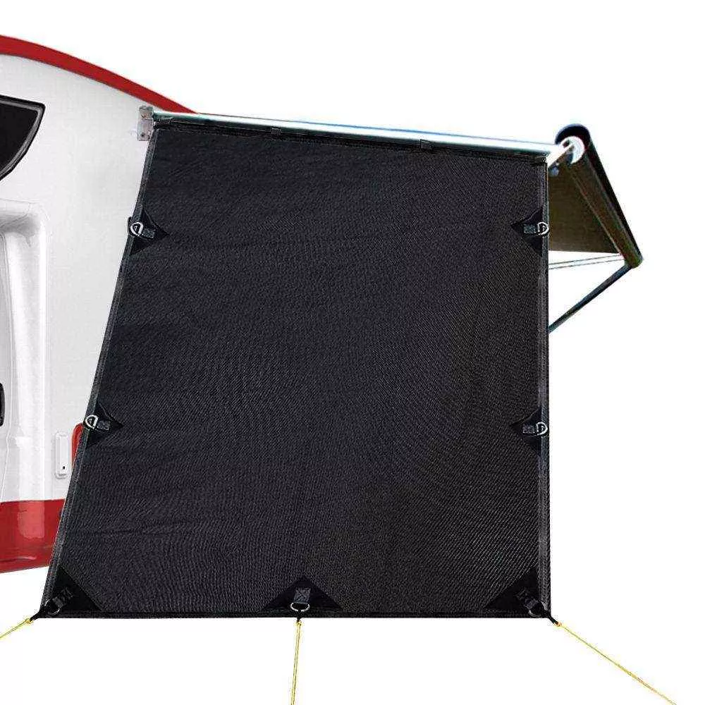 1.95X2.2M Black Caravan Privacy Screen End Wall