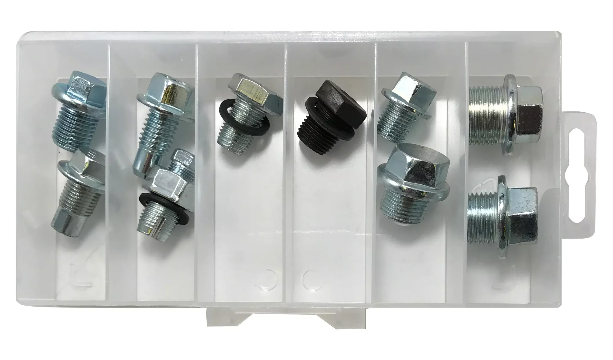 10 Piece Top 10 Oil Drain Plug & Fiber Gasket Assortment Kit