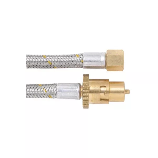 10mm SS Gas Hose 3/8" SAE FF x Male Bayonet 2000mm