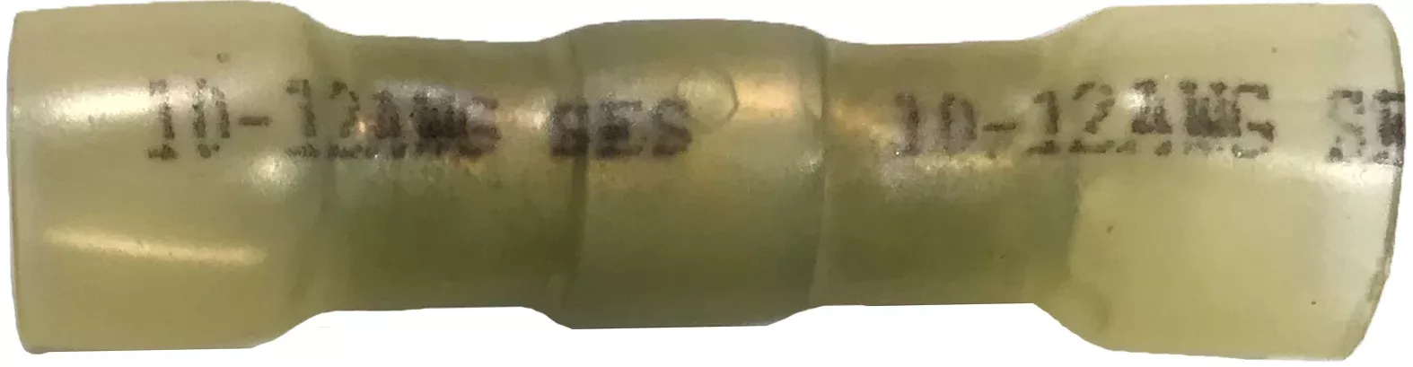 12-10 AWG Heat Shrink Butt Connectors - Crimp & Solder Terminals - 10 to 500 Pack