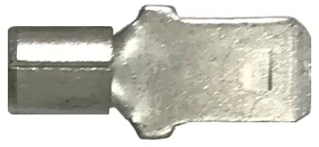 12-10 AWG Non-Insulated Male Quick Disconnect Terminals - .250 Tab Tin-Plated Copper - 100 or 1000 Pack - Made in USA