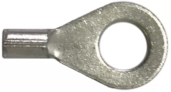 12-10 AWG Non-Insulated Ring Terminals - 1/4" Stud Tin-Plated Copper - 100 or 1000 Pack - Made in USA