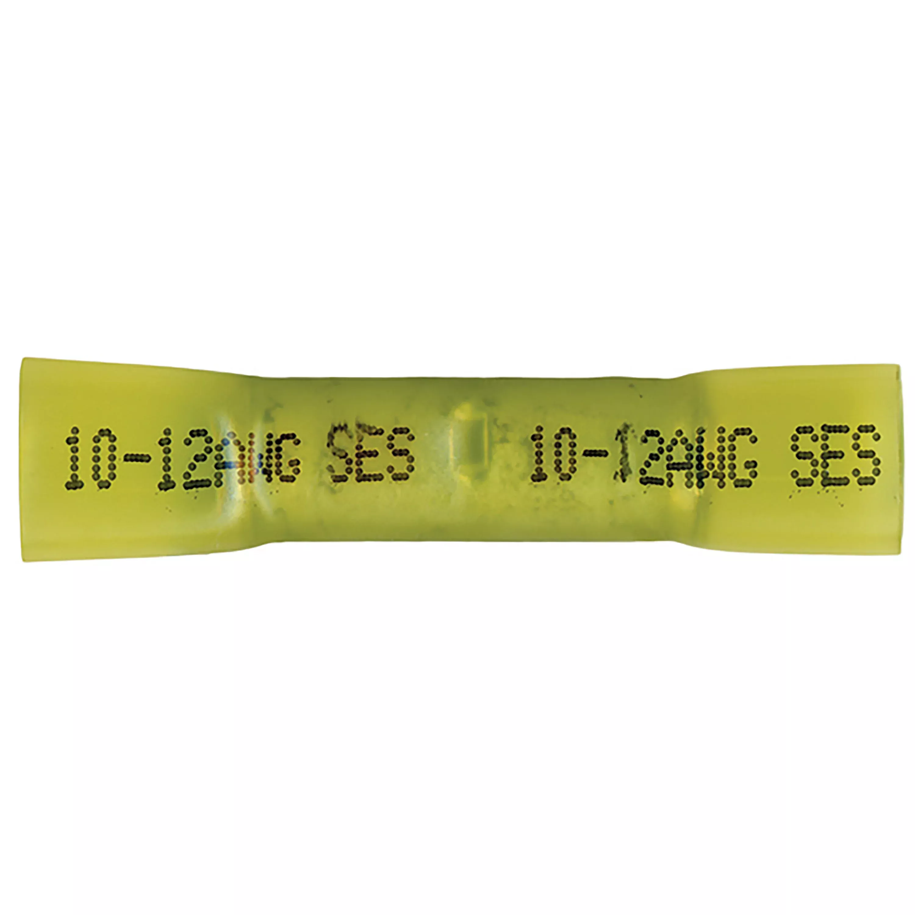 12-10 AWG Yellow Butt Connector - Heat Shrink & Crimp - 10 to 1000 Pack