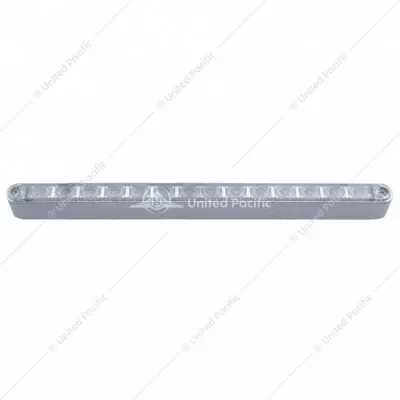12" 14 LED Light Bar With Bezel (Stop, Turn & Tail) - Red LED/Clear Lens