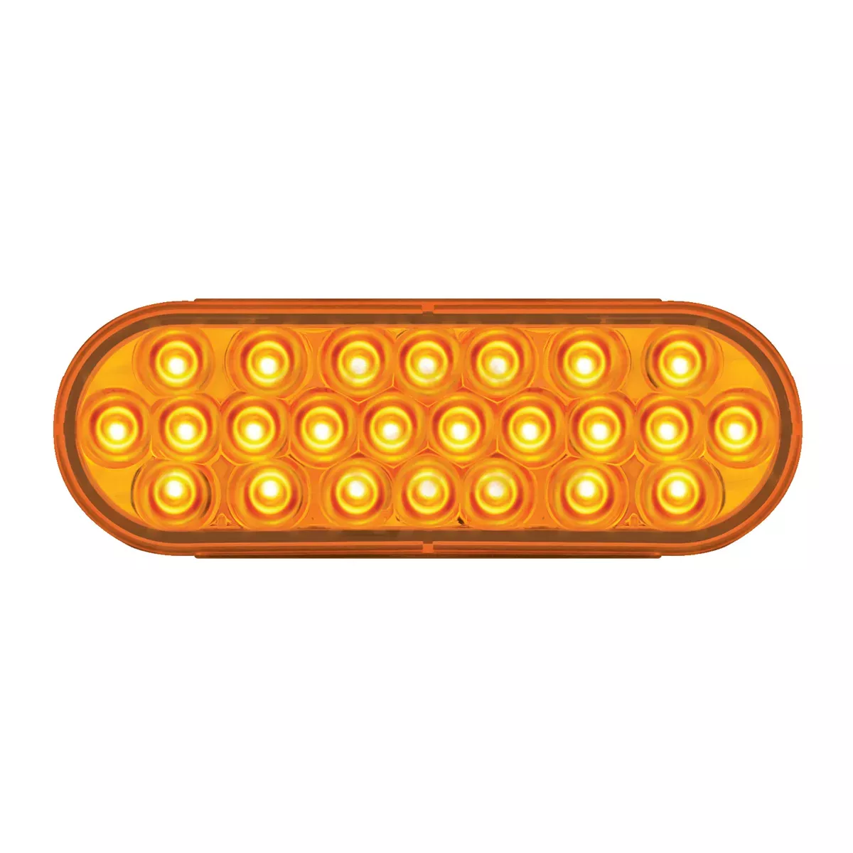 12/24 V Multi-Voltage Oval Pearl LED Light - Amber Amber