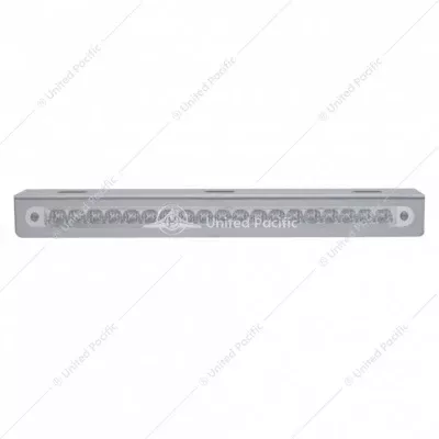 12-3/4" Stainless Light Bracket With 19 LED 12" Light Bar-Amber/Clear