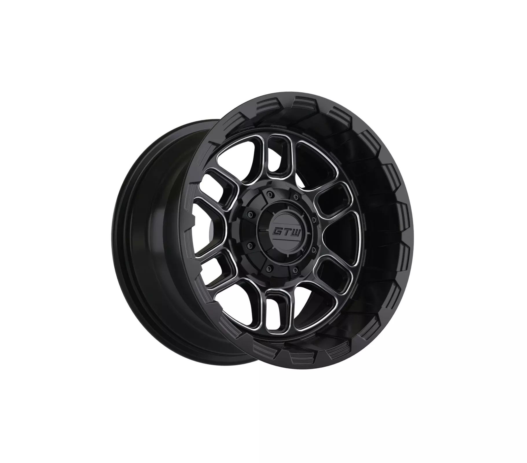 12" GTW Titan Black & Machined Wheel