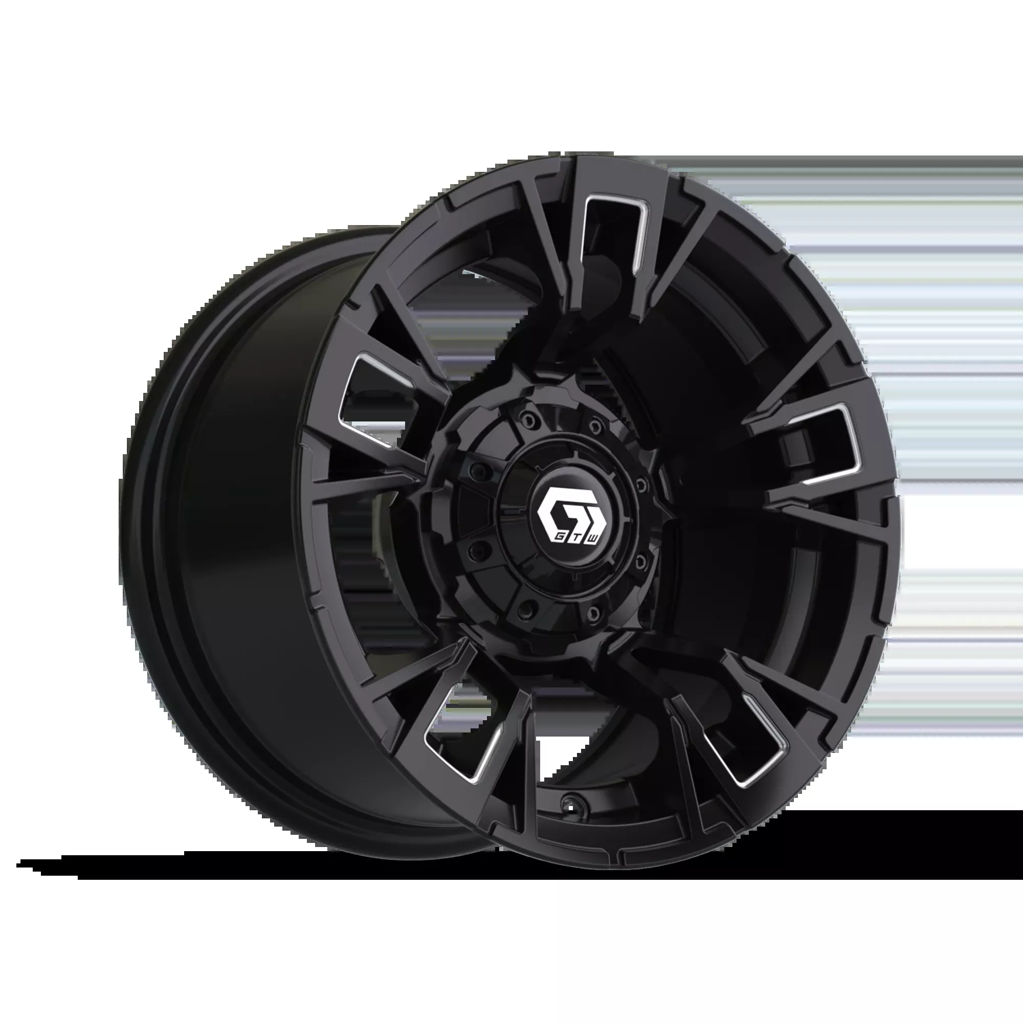 12" GTW Vandal Matte Black with Machined Accents Wheel