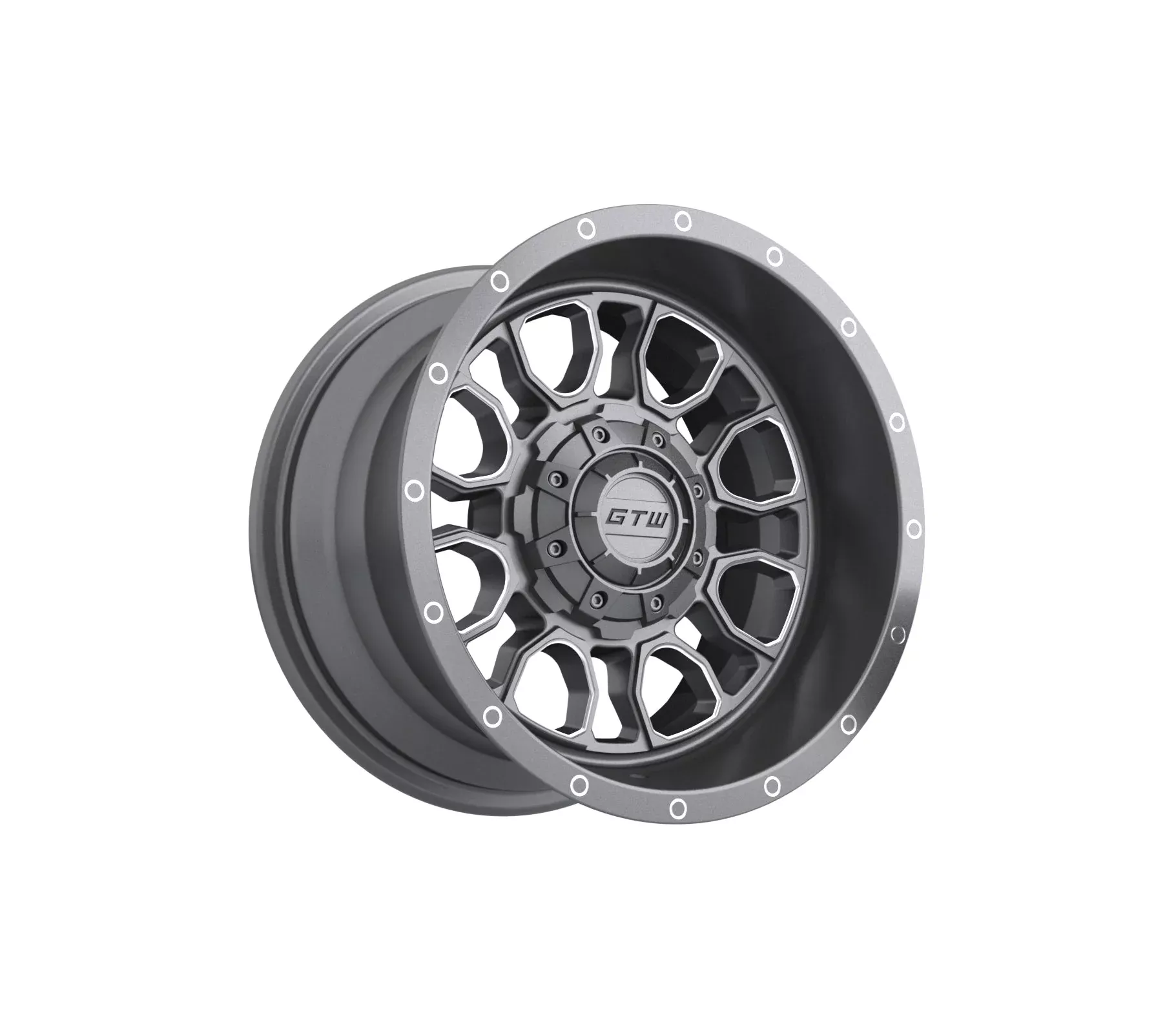 12" GTW Volt Gunmetal with Machined Accents Wheel