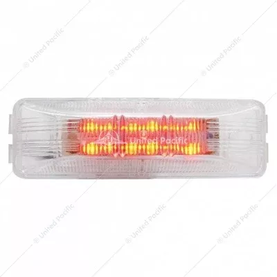 12 LED Red/Clear Rectangular Clearance/Marker Light