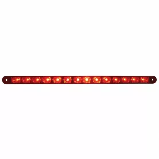12" Red 14 LEDS With Red Lens Sequential Light Bar Only