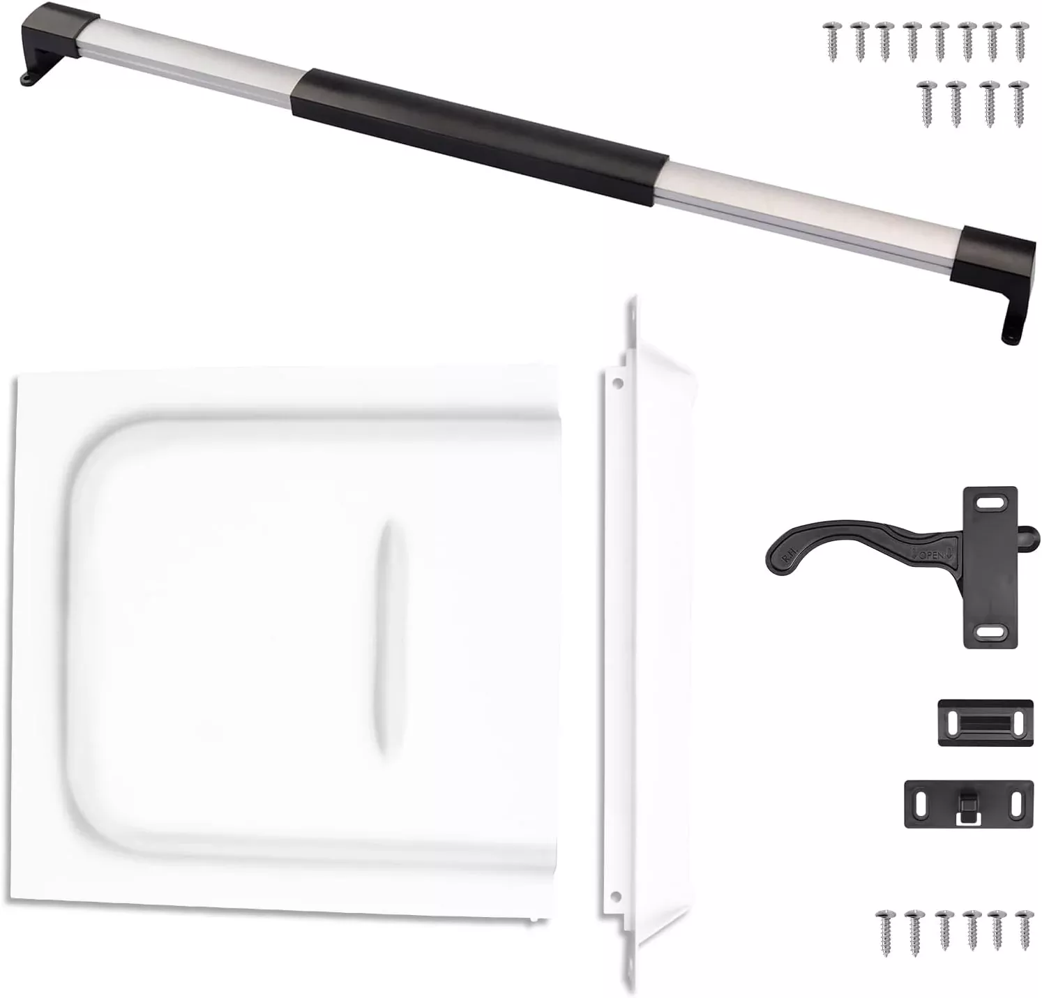 12" RV Screen Door Slide Latch & Adjustable Handle Kit