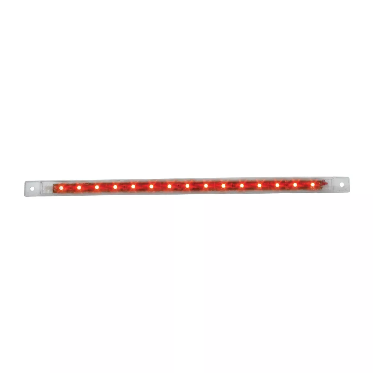 12″ Ultra Thin LED Marker Light Bar Red Clear
