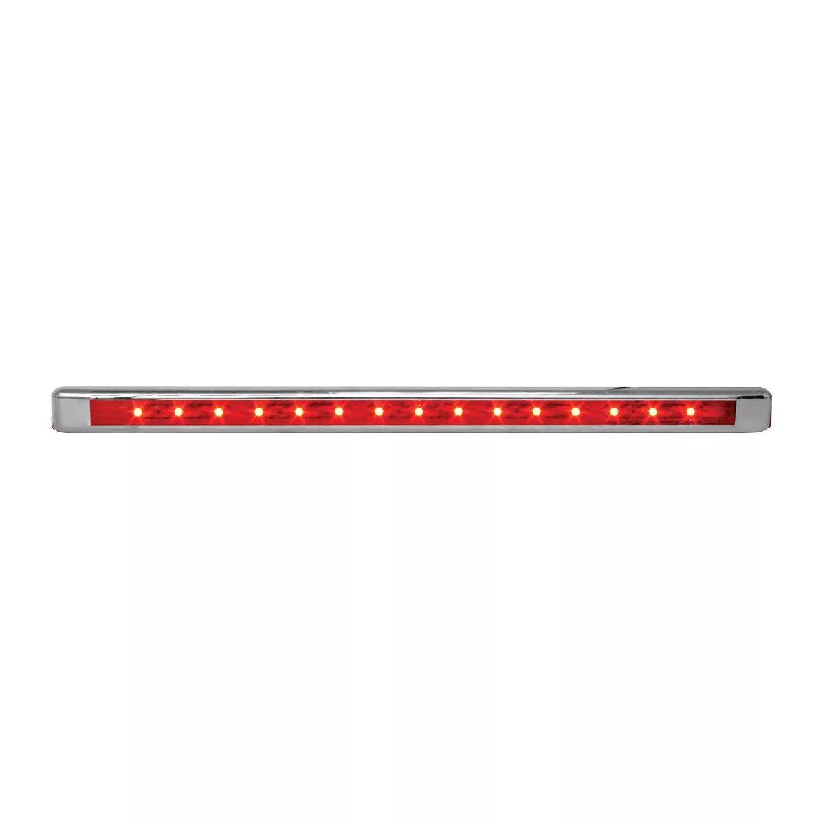 12″ Ultra Thin LED Marker Light Bar With Bezel Red Clear