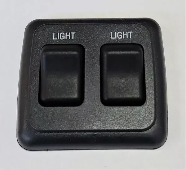 12 VDC Double Black Contoured Light Switch Assembly