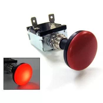 12-Volt 30-Amp Push-Pull Switch W/ Red Light (Universal Fit)