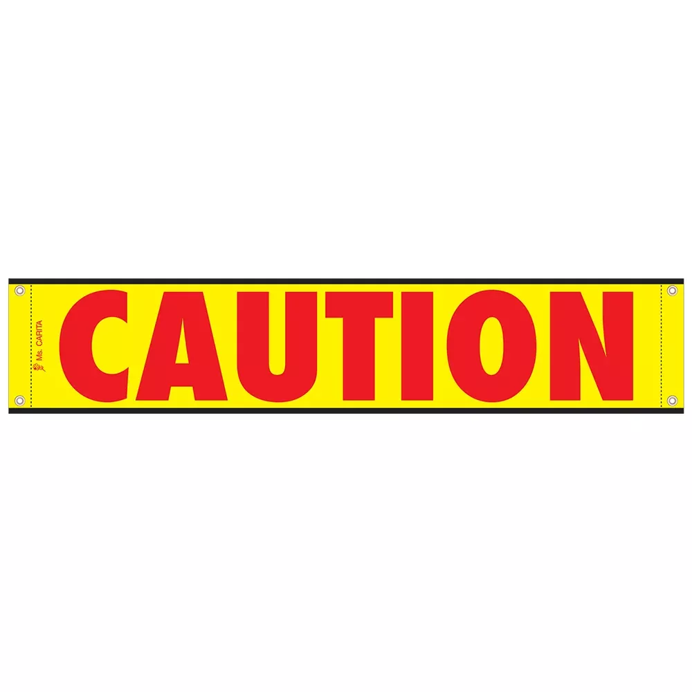 12” x 60” High-Intensity Reflective CAUTION banner