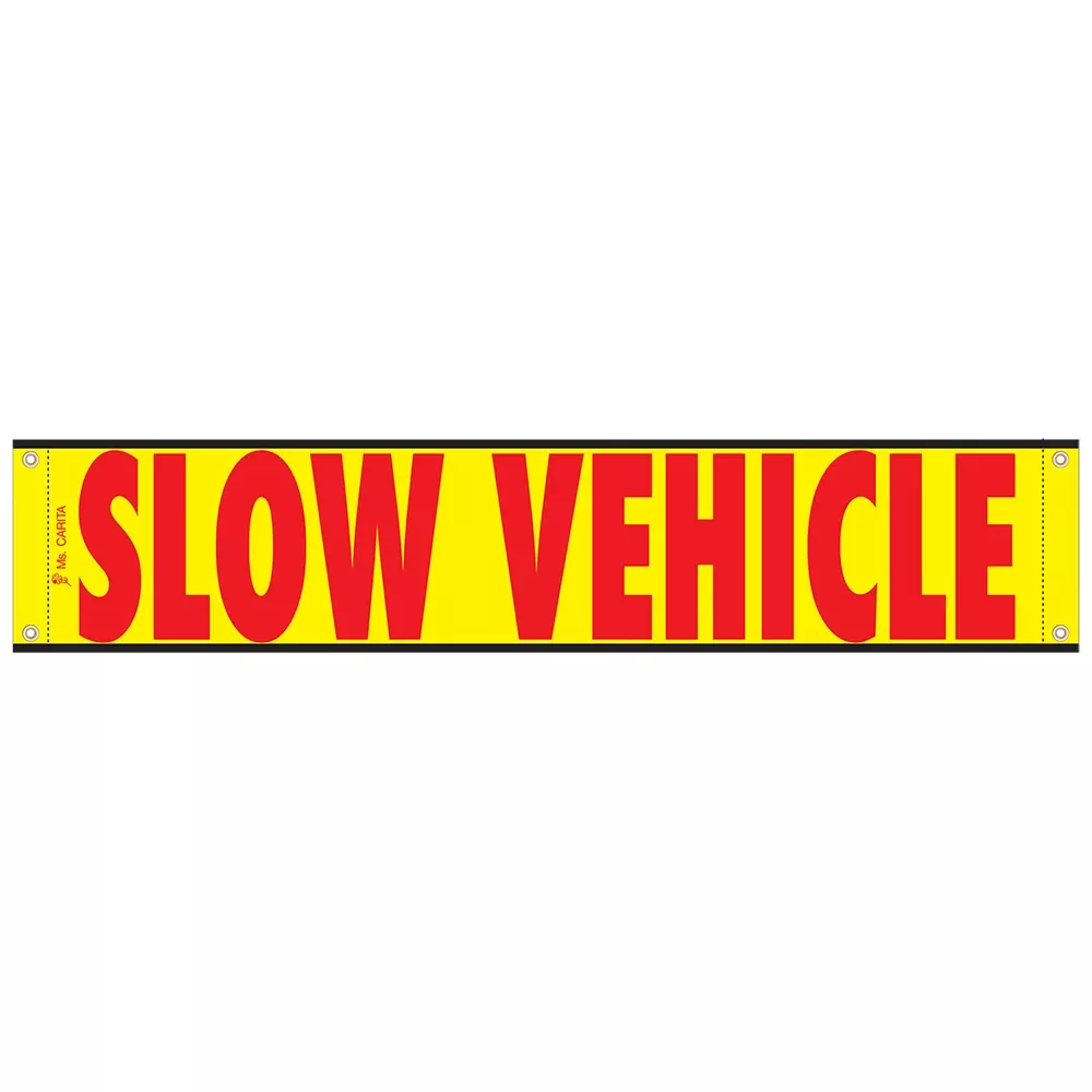 12” x 60” High-Intensity Reflective SLOW VEHICLE Banner