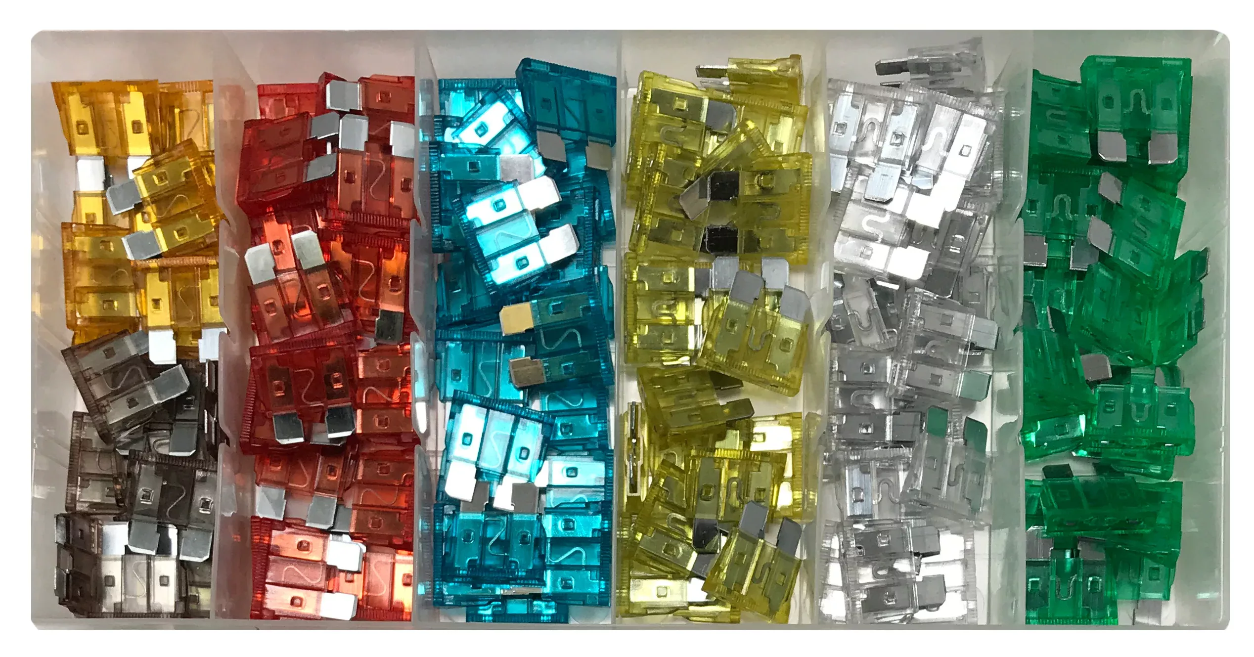 120 Piece ATO/ATC Blade Fuse Assortment Kit - 7 different Amps