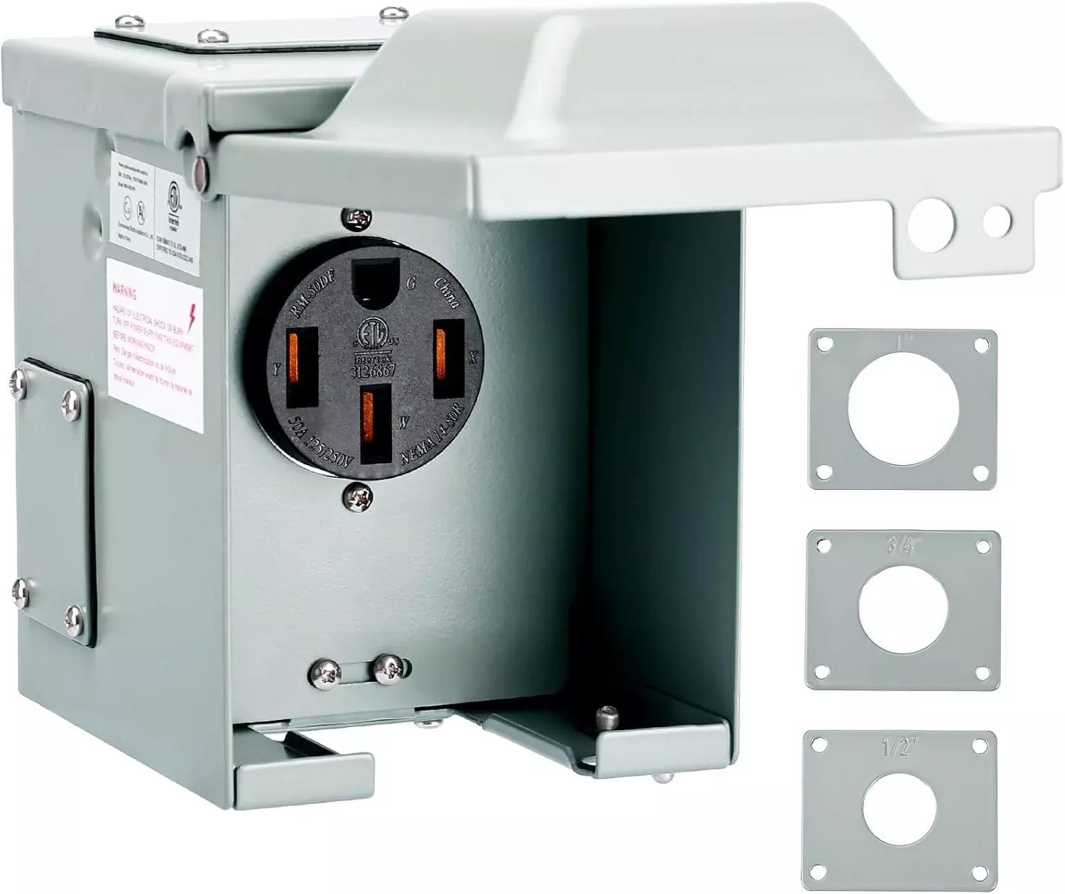 125/250 Volt 50 Amp RV/EV Outlet Box 14-50R