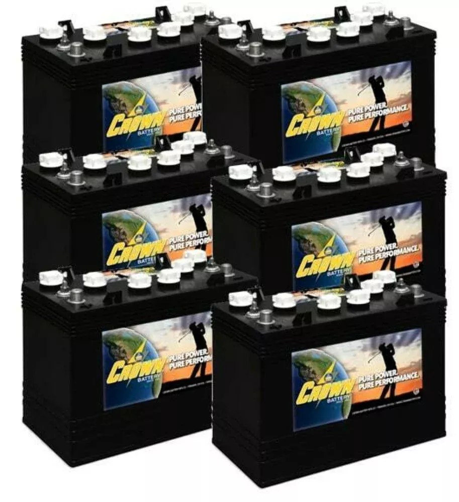 12V Crown Battery CR-GC150 12V/150Ah (6 Pack, 72V)
