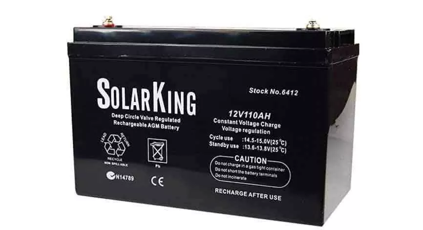 12volt 110 amp AGM Deep Cycle Battery for Caravan Solar Motorhome Off Grid