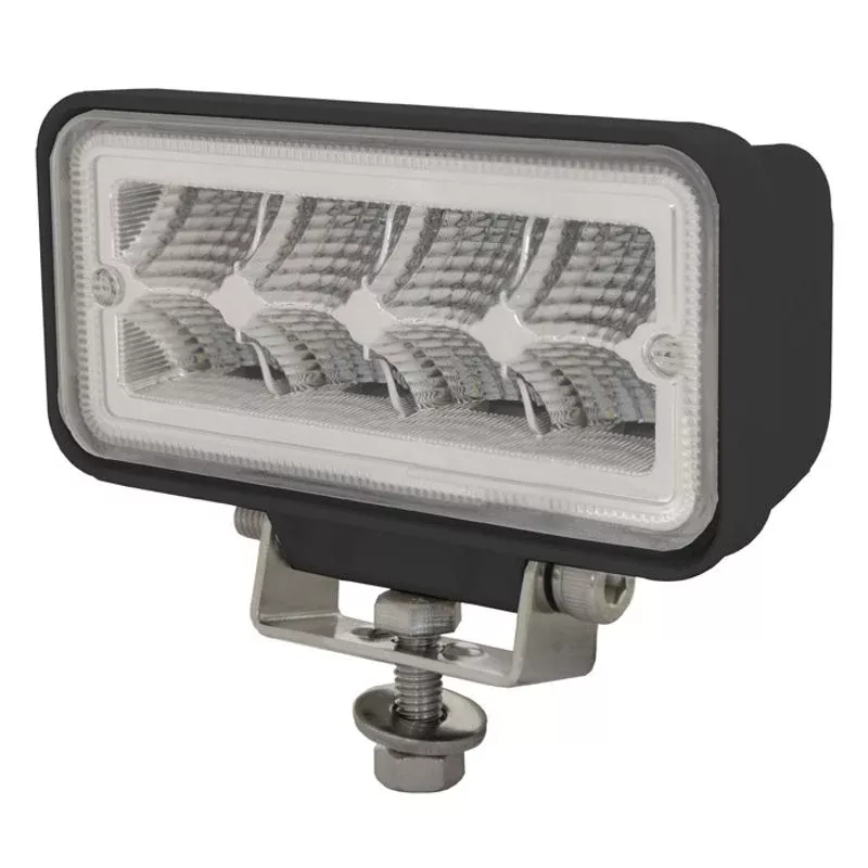 12W LED Work Light 50° Flood Beam 9-36V 1100lm IP68 Black Housing