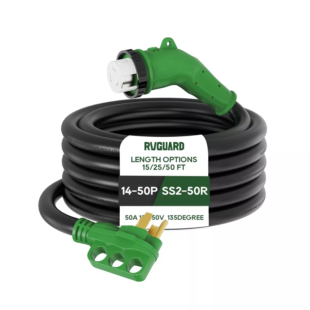 135° 50 Amp RV Extension Cord - 14-50P to SS2-50R