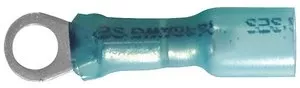 14-16 AWG Blue Ring Terminals - #10 Stud Size - 10 to 500 Pack