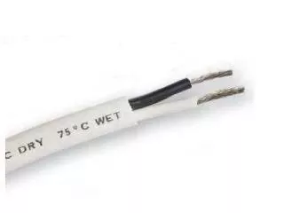 14/2 Black/White 100 ft, Boat Cable, White jacket, Tinned Wire