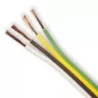 14/4 Trailer Wire - Quad Conductor - 100 ft - White, Brown, Yellow, Green