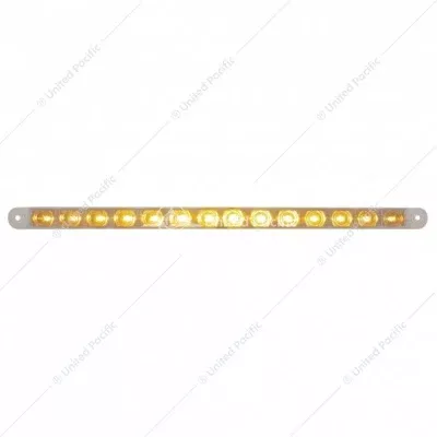 14 LED 12" Turn Signal Light Bar - Amber / Clear