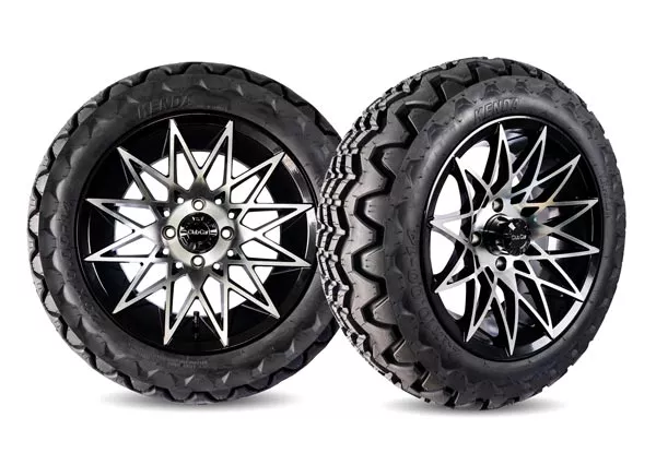 14” Machined Gloss Black Athena Wheel with 23x10-14 Kraken Tire
