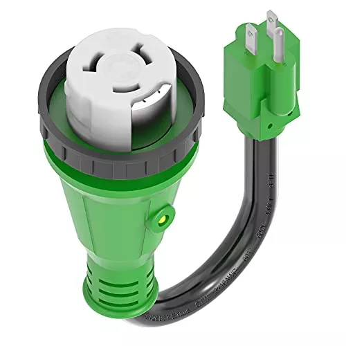 15 Amp to 50 Amp RV Adapter Cord - 5-15P to SS2-50R