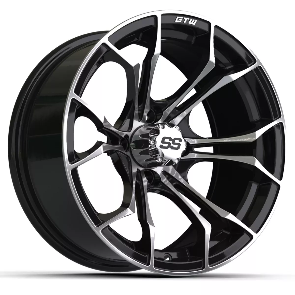 15" GTW Spyder Machined Black Wheel
