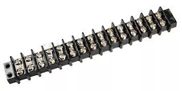 15 pole, Terminal Block- USA Made, Closed Back 30 Amps, 600 Volts