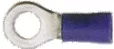 16-14 AWG Blue Ring Terminals - Vinyl Insulated - #10 Stud - 10 to 500 Pack