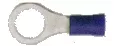 16-14 AWG Blue Ring Terminals - Vinyl Insulated - 5/16" Stud - 100 or 200 Pack