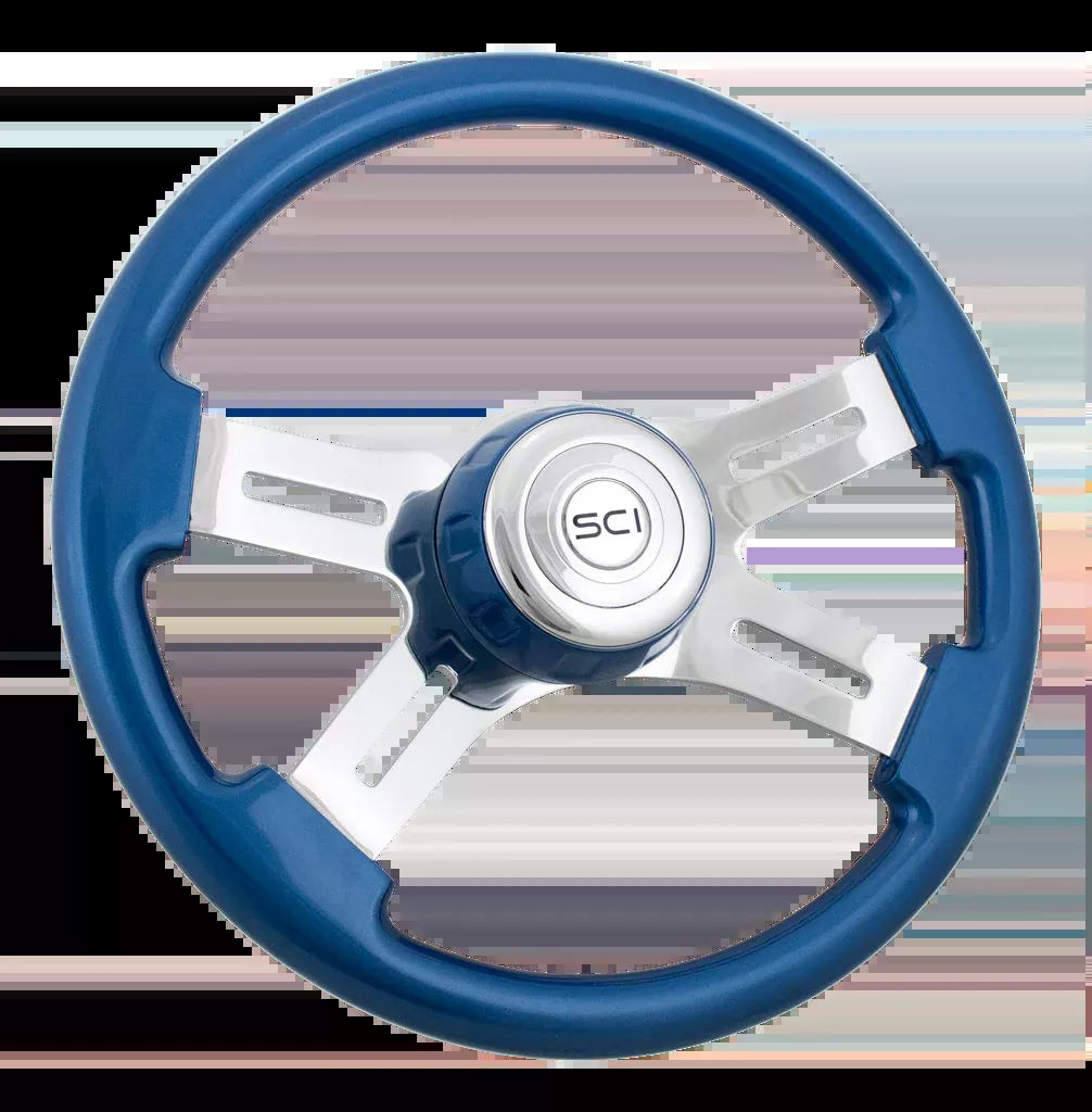 16" Classic Blue Steering Wheel With Matching Bezel
