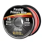 16 Gauge 2 Strand Red White 25' Roll