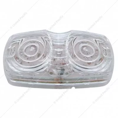 16 LED 4" X 2" Rectangular Light (Clearance/Marker)- Amber LED/Clear Lens