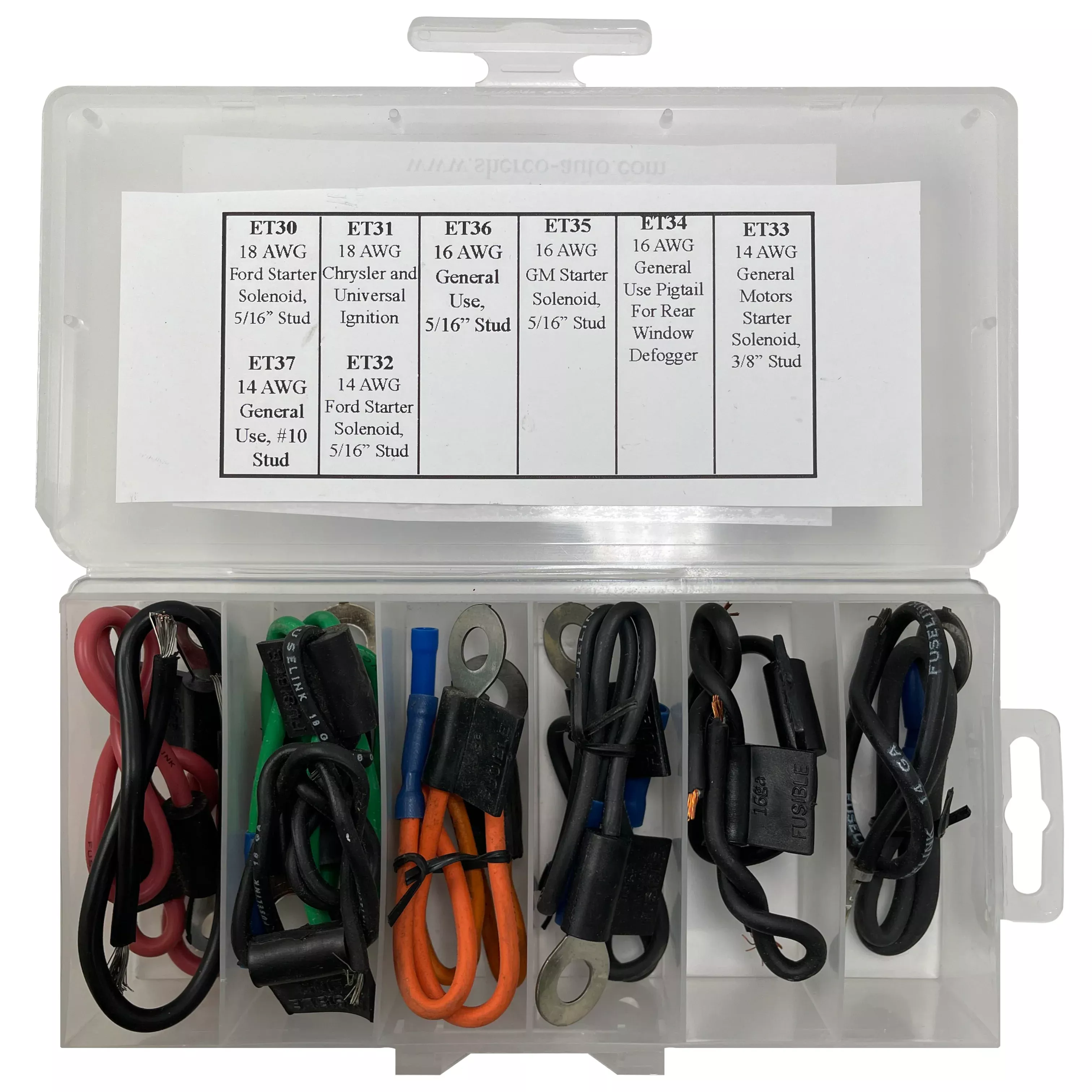 16 Piece Master Fusible Link Kit - 2 Each of 8 Types