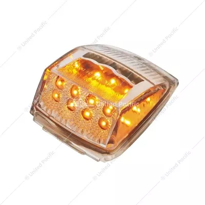 17 Amber LED/Clear Lens Reflector Square Cab Light
