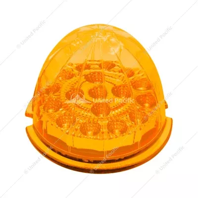 17 Amber LEDS with Amber Lens Dual Function Reflector Cab Light