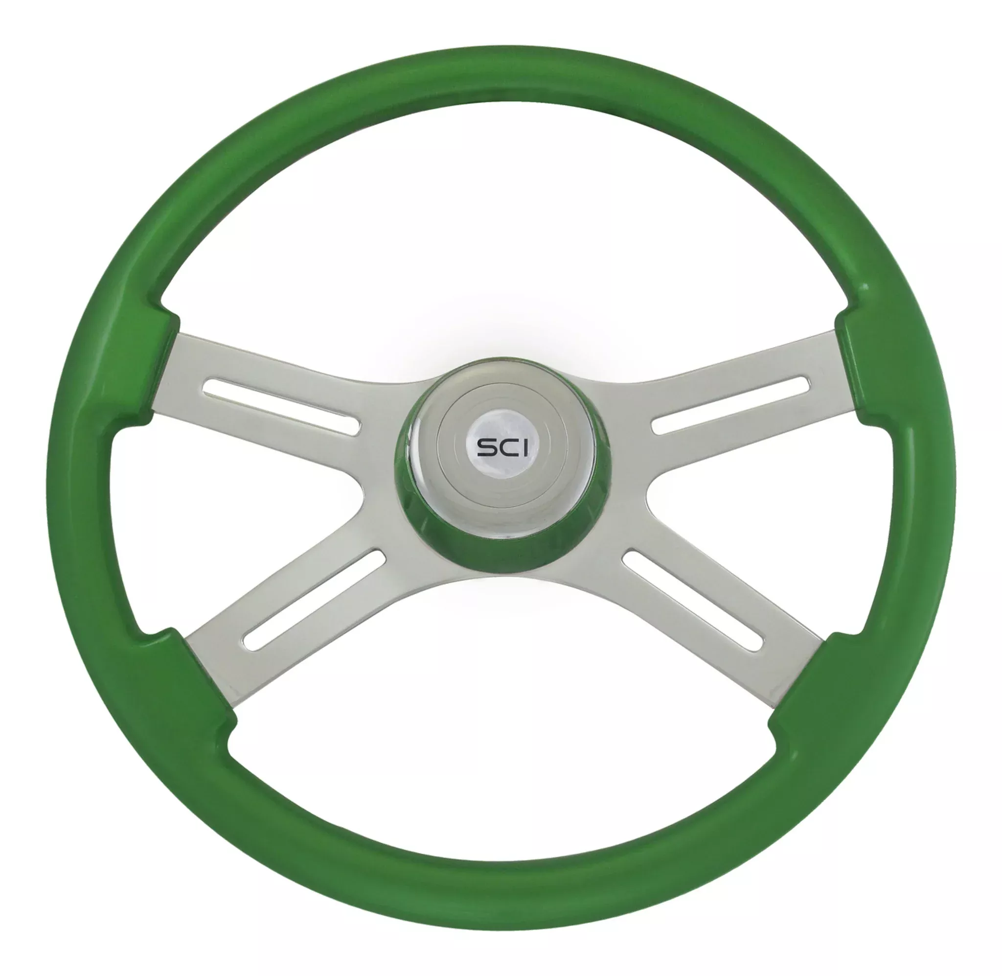 18" Classic Green Steering Wheel With Matching Bezel