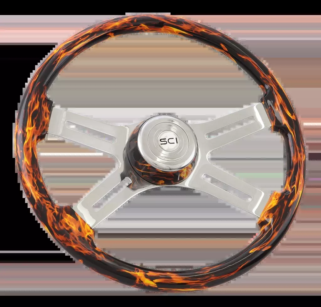 18" Classic Inferno Red Steering Wheel