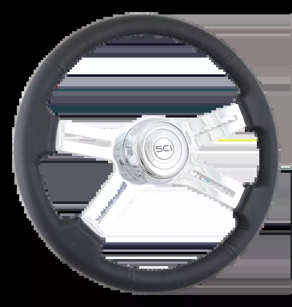 18" Classic Leather 4 Spoke Steering Wheel