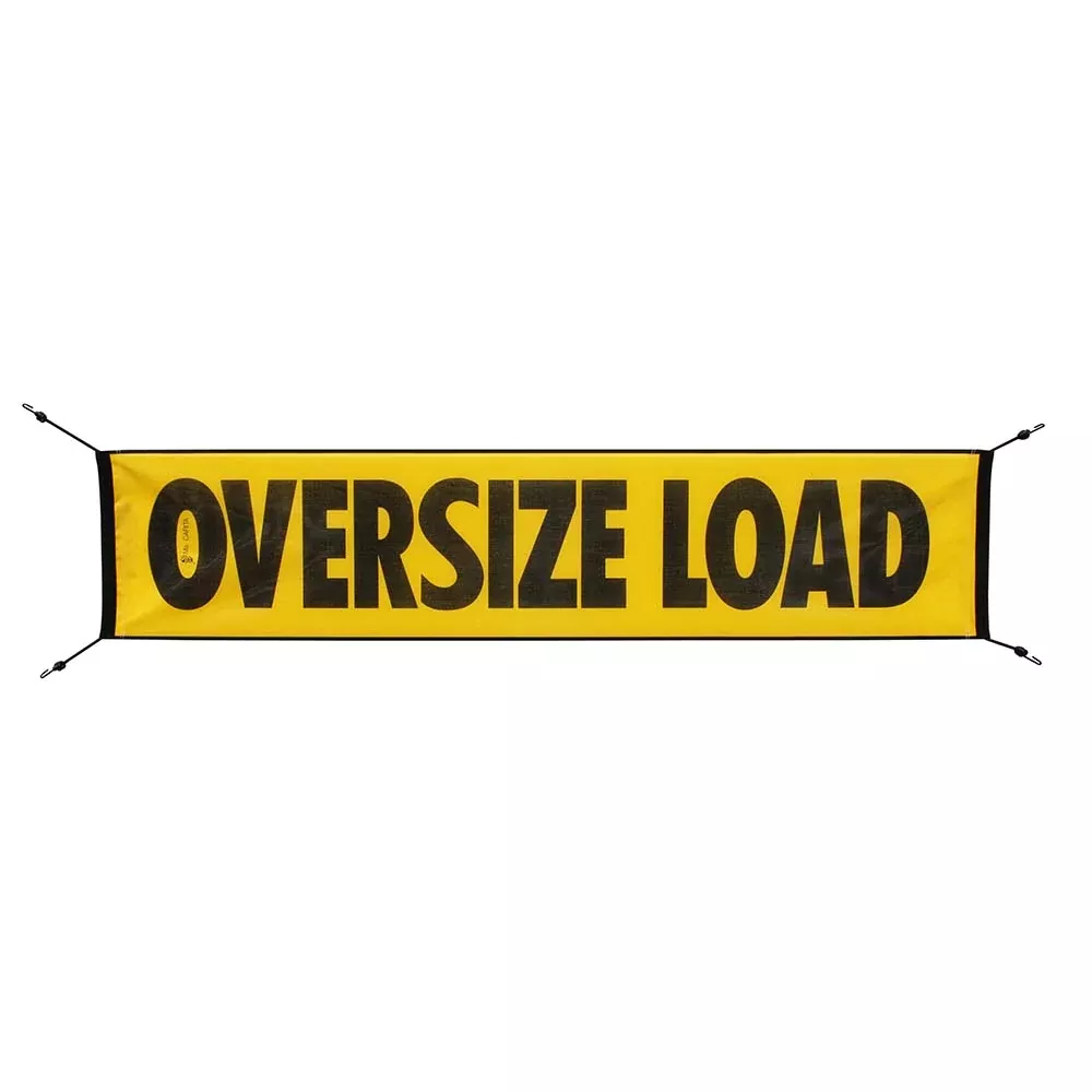 18” x 84” OVERSIZE LOAD Mesh Banner With Bungee